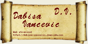 Dabiša Vančević vizit kartica